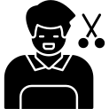 Hairdresser Glyph Icon