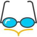 Reading Glasses Flat Icon