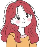 Cute Pretty Girl Cartoon Character Wearing Casual Clothes with Smile Expression