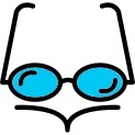 Reading Glasses Line Filled Icon