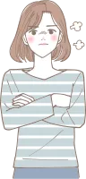 怒りっぽい女性のイラスト
