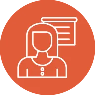 Teacher Outline Circle Icon