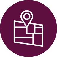 Map Outline Circle Icon