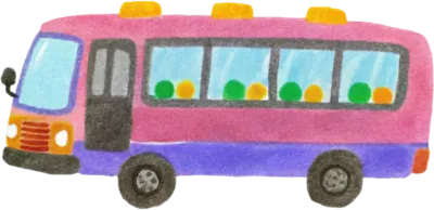 Cartoon City Bus Illustration  Urban Transportation for Children