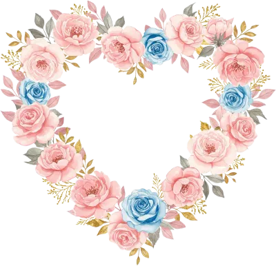 Mother's Day Floral Heart