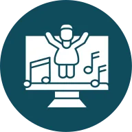 Dance Glyph Circle Icon