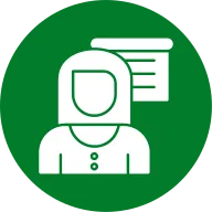 Teacher Glyph Circle Icon