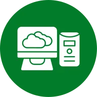 Computer Glyph Circle Icon