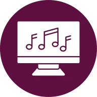 Music Glyph Circle Icon