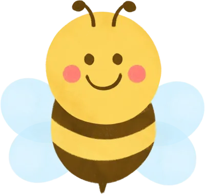 노란 줄무늬 귀여운 꿀벌
