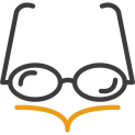 Reading Glasses Two Color Icon