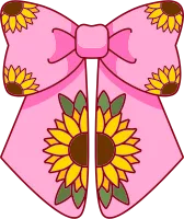 Sunflower Coquette Ribbon Bow