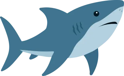 Great white shark Underwater hunter