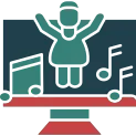 Dance Glyph Multi Color Icon