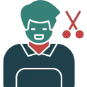Hairdresser Glyph Multi Color Icon