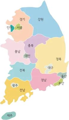 남한지도