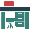 Desk Glyph Multi Color Icon