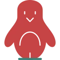Penguin Glyph Multi Color Icon