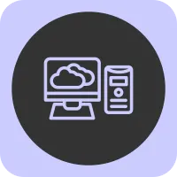 Computer Linear Round Icon