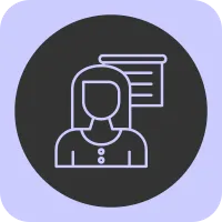Teacher Linear Round Icon