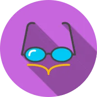 Reading Glasses Flat Shadow Icon