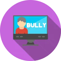 E-bullying Flat Shadow Icon