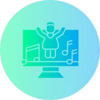 Dance Gradient Circle Icon