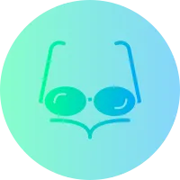 Reading Glasses Gradient Circle Icon