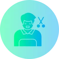 Hairdresser Gradient Circle Icon
