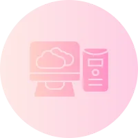 Computer Gradient Circle Icon