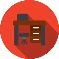 Desk Flat Shadow Icon