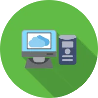 Computer Flat Shadow Icon