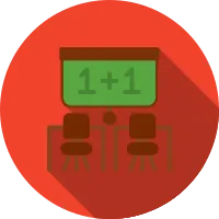 Classroom Flat Shadow Icon
