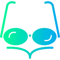 Reading Glasses Solid Multi Gradient Icon