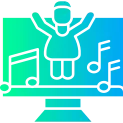 Dance Solid Multi Gradient Icon
