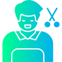 Hairdresser Solid Multi Gradient Icon