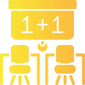 Classroom Solid Multi Gradient Icon