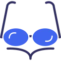 Reading Glasses  Solid Two Color Icon
