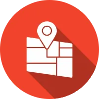 Map  Glyph Shadow Icon