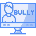E-bullying  Line Filled Blue Icon