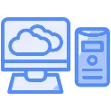 Computer  Line Filled Blue Icon