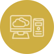 Computer Line Multi color Icon