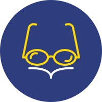Reading Glasses Dual Line Circle Icon