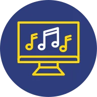 Music Dual Line Circle Icon