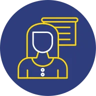 Teacher Dual Line Circle Icon