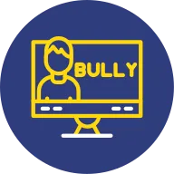 E-bullying Dual Line Circle Icon