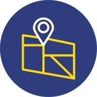 Map Dual Line Circle Icon