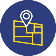 Map Dual Line Circle Icon