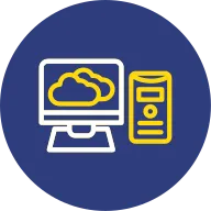 Computer Dual Line Circle Icon