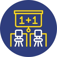Classroom Dual Line Circle Icon